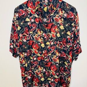 Vintage 90s Cherokee Men's Button-Up Abstract Shirt
